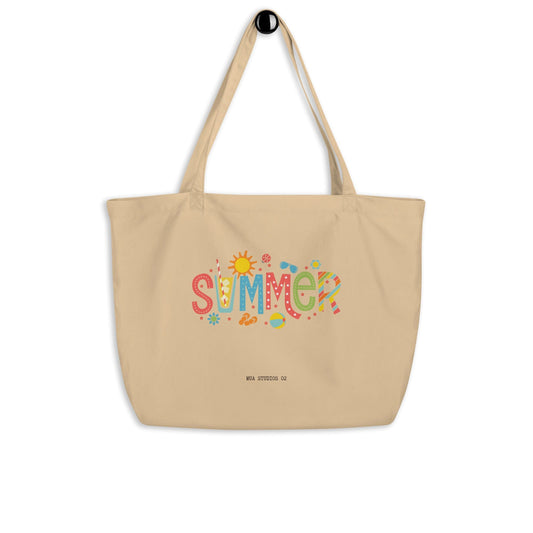 "Summer Breeze" Large organic tote bag